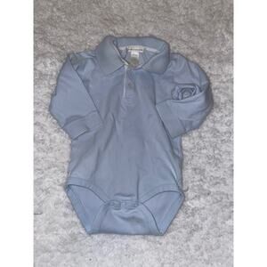 Pottery Barn Kids boy sz. 6/12 month collar pale blue snap bottom shirt. Cute